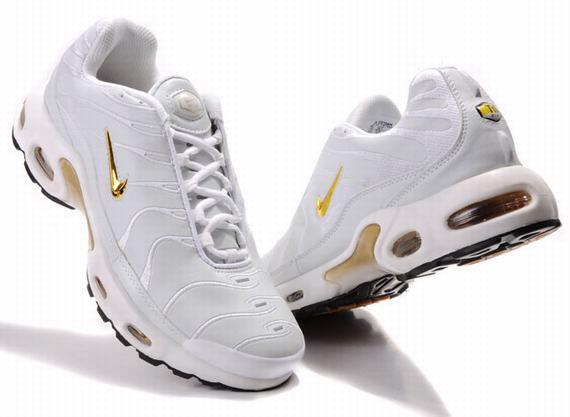 New Men\'S Nike Air Max Tn White/Gold